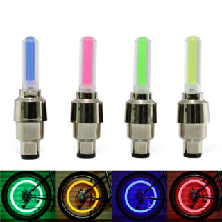 Neon Lights Tyre Wheel Valve Cap Light LED Car Tire Valve Caps Air Cover Tire Rim Valve Wheel Stem Cap Bike Light
