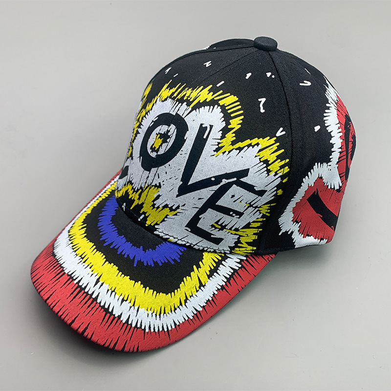 Graffiti Letter Cotton Sports Breathable Baseball Cap