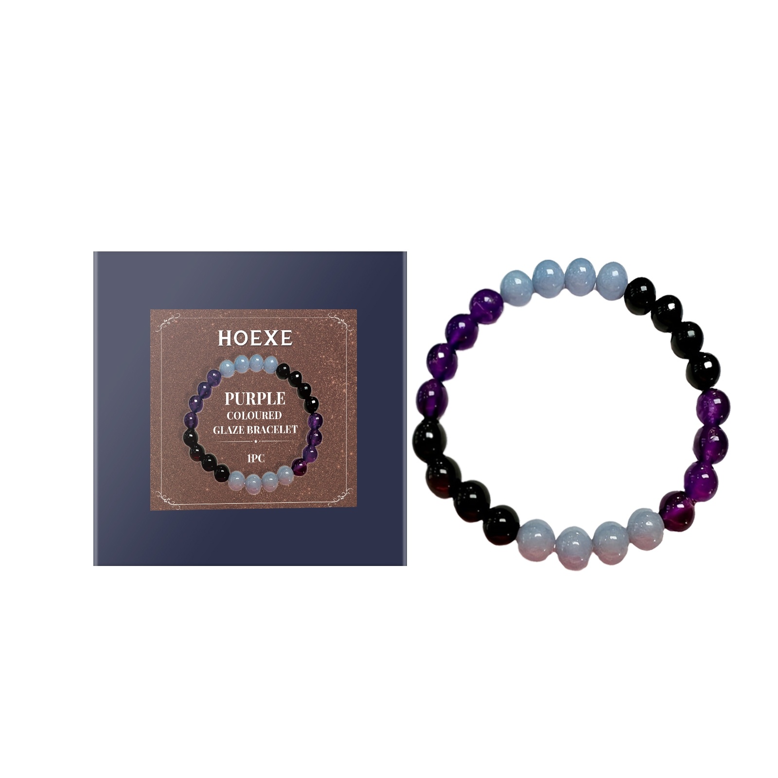 Purple Coloured Glaze Bracelet